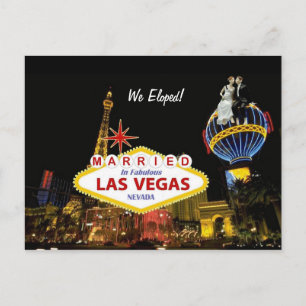 Gehuwd in Fabulous Las Vegas hebben we uitgeput. B Aankondigingskaart