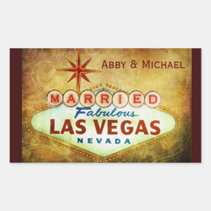 Gehuwd in Fabulous LAS VEGAS Rechthoekige Sticker