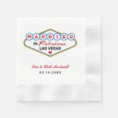 Gehuwd in Fabulous Las Vegas Wedding Monogram Servetten (Voorkant)