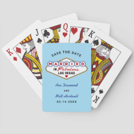 Gehuwd in Fabulous Vegas Wedding Save the Date Pokerkaarten