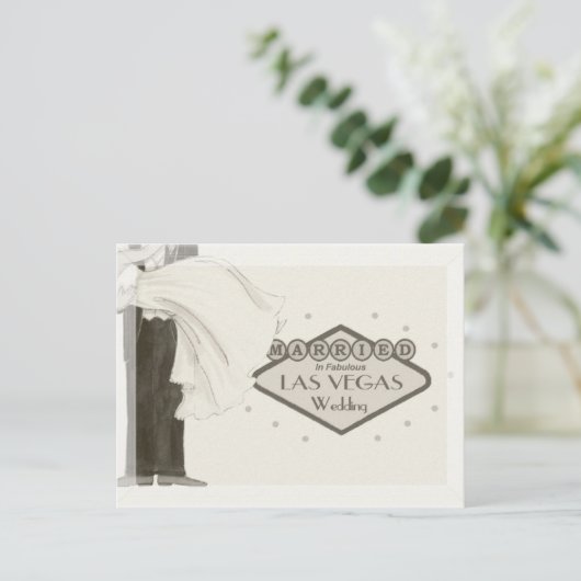 Gehuwd in het Briefkaart van Fabulous Las Vegas (Staand voorkant)