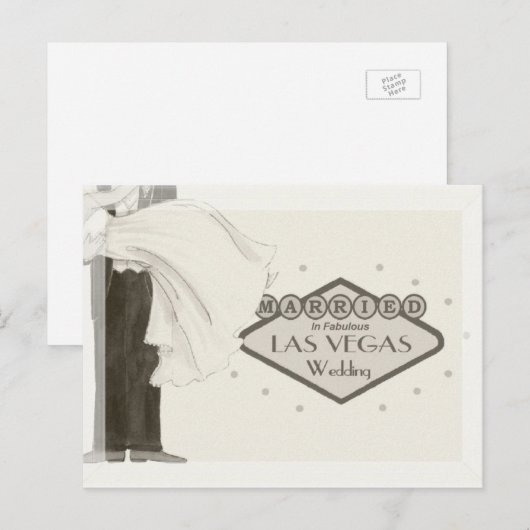 Gehuwd in het Briefkaart van Fabulous Las Vegas (Voorkant / Achterkant)