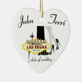 Gehuwd in Las Vegas Aangepast Ornament van keramie (Rechts)