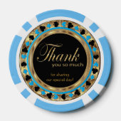 Gehuwd in Las Vegas - Bedankt | Blauw Poker Chips (Achterkant)