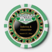 Gehuwd in Las Vegas - Bedankt | Groen Poker Chips (Voorkant)