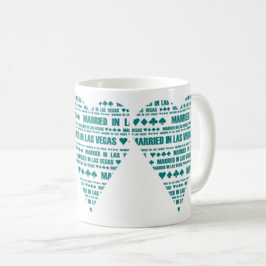 Gehuwd in Las Vegas blauwgroen/witte mok (Voorkant rechts)