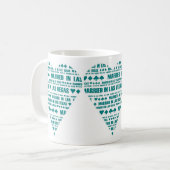 Gehuwd in Las Vegas blauwgroen/witte mok (Voorkant links)