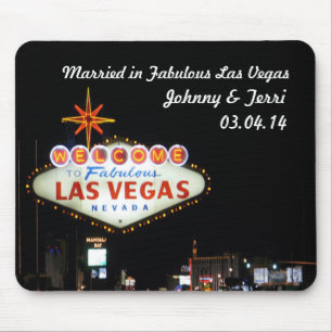 Gehuwd in Las Vegas Gepersonaliseerde Mousepad! Muismat
