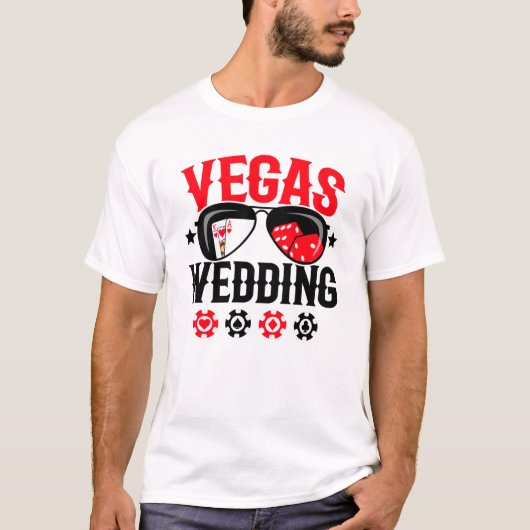 Gehuwd in Las Vegas - Vegas Wedding Party T-shirt (Voorkant)