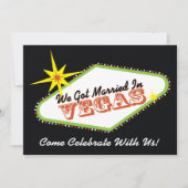 Gehuwd in Las Vegas Wedding Party Uitnodiging (Voorkant)