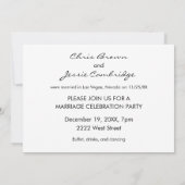 Gehuwd in Las Vegas Wedding Party Uitnodiging (Achterkant)