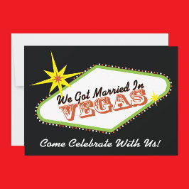Gehuwd in Las Vegas Wedding Party Uitnodiging