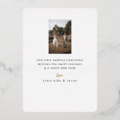 Gehuwd Lijst Folie feestdag Kaart (Achterkant)