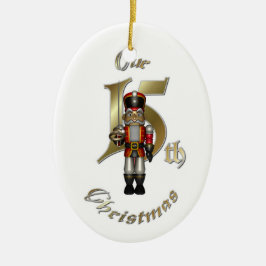 Gehuwd met 15e kerstversiering keramisch ornament