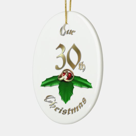 Gehuwd met 30e kerstversiering keramisch ornament (Links)