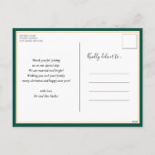 Gehuwd met Bright Groen Script Modern Fotokerstfee Feestdagenkaart (Achterkant)