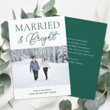 Gehuwd met Bright Groen Script Modern Fotokerstfee