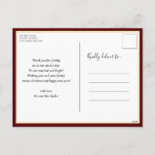 Gehuwd met Bright Red Script Modern Foto Kerstmis Feestdagenkaart (Achterkant)