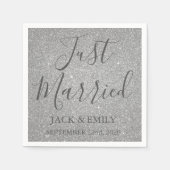 Gehuwd met luxe zilveren servetten (Voorkant)