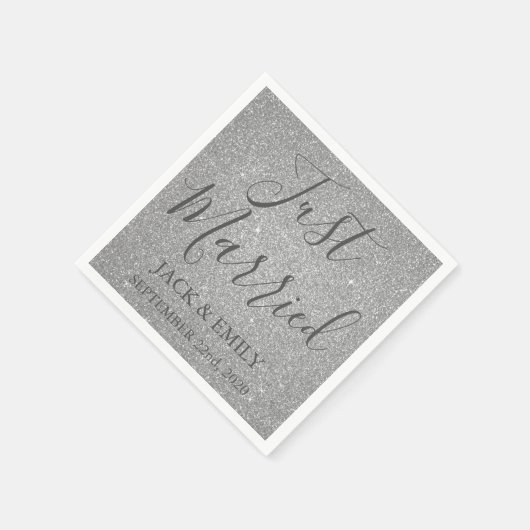 Gehuwd met luxe zilveren servetten (Hoek)