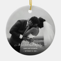 Gehuwd met Merry First KerstBlack White Foto O