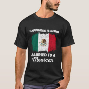 Gehuwd met Mexicaans voor Mexico vlag bruiloft T-shirt