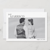 Gehuwd met moderne zwart-wit foto aankondiging (Voorkant)