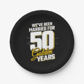 Gehuwd paar 50 jaar 50th Wedding Jubileum Papieren Bordje (Voorkant)