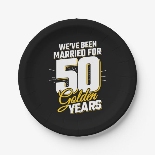 Gehuwd paar 50 jaar 50th Wedding Jubileum Papieren Bordje (Voorkant)