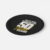 Gehuwd paar 50 jaar 50th Wedding Jubileum Papieren Bordje (Gekanteld)