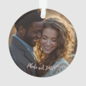 Gehuwd paar eerste kerst Keepsake rood groen Ornament (achterkant)