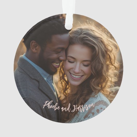 Gehuwd paar eerste kerst Keepsake rood groen Ornament (achterkant)