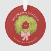 Gehuwd paar eerste kerst Keepsake rood groen Ornament (voorkant)