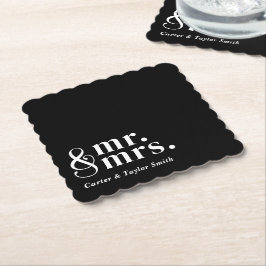 Gehuwd paar  titels Trouwpaar Kartonnen Onderzetters