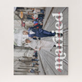 Gehuwd | Passen getrouwd Wedding Foto gepersonalis Legpuzzel (Verticaal)