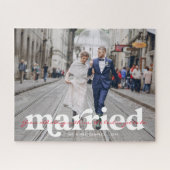 Gehuwd | Passen getrouwd Wedding Foto gepersonalis Legpuzzel (Horizontaal)