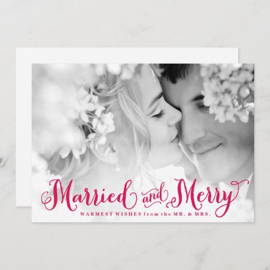 Gehuwd rood en de Vrolijke Kerstkaart van het Pas (Voorkant / Achterkant)