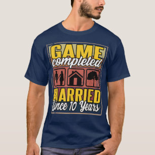 Gehuwd sinds 10 jaar 10e huwelijk t-shirt