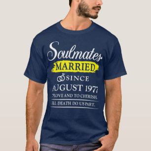 Gehuwd sinds augustus 1977, 45e bruiloft t-shirt
