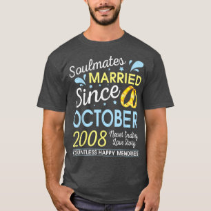 Gehuwd sinds oktober 2008, nooit afgelopen 14 jaar t-shirt