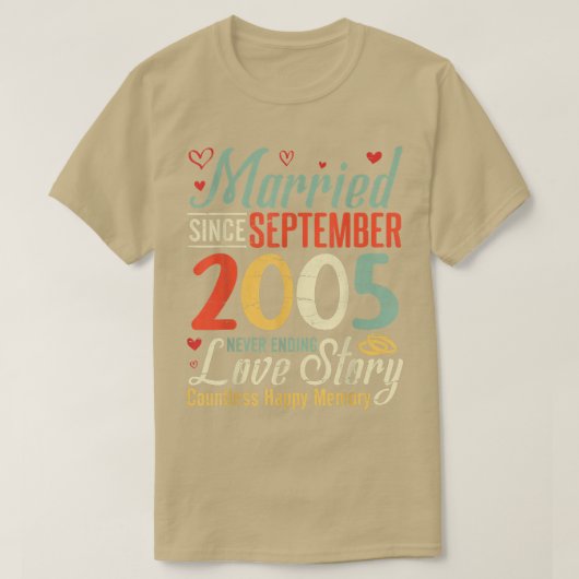 Gehuwd sinds september 2005 Nooit einde Liefde Sto T-shirt (Design voorkant)