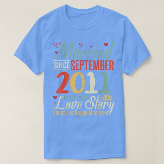 Gehuwd sinds september 2011 Nooit einde aan de Lie T-shirt (Design voorkant)