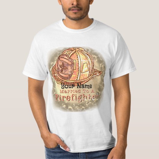 Gehuwd t-shirt van de brandweervrouw (Voorkant)