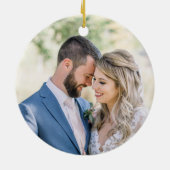 Gehuwd tijdens een pandemische fotoversiering keramisch ornament (Achterkant)