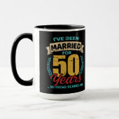 Gehuwd voor 50 jaar gouden bruiloft mok (Links)