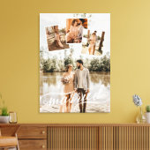 Gehuwd Zwirly Script Weduwfoto Collage Canvas Afdruk (Insitu (Woonkamer))