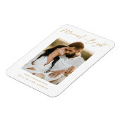 Gehuwde en Bright Gold Script-foto Magneet (Linkerzijde)