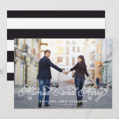 Gehuwde en feestelijke fotokaart feestdagenkaart (Voorkant / Achterkant)