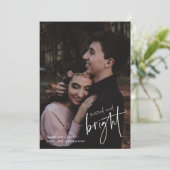 Gehuwde en heldere Pas getrouwd met kerstmis Feestdagenkaart (Staand voorkant)