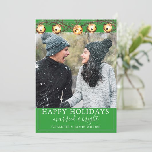 Gehuwde en heldere Passen getrouwd met kerstmis (Staand voorkant)